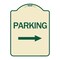 Signmission Parking With Right Arrow Heavy-Gauge Aluminum Architectural Sign, 24" x 18", TG-1824-24623 A-DES-TG-1824-24623 - alternate 1